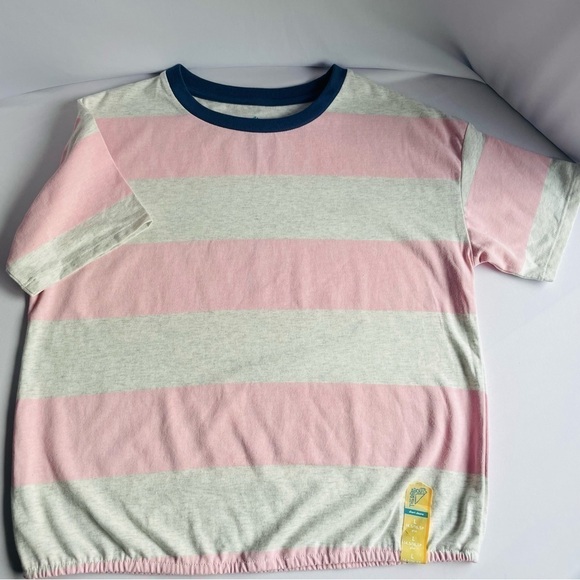 NEW Girls T-Shirt Pink Gray Size 14-16 Wide Elastic at Bottom - Picture 6 of 14